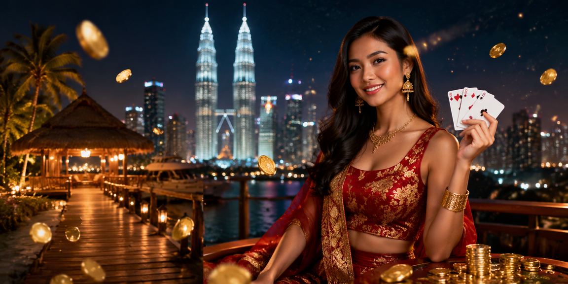 Suasana permainan kad poker teen patti gaya Malaysia di Kuala Lumpur