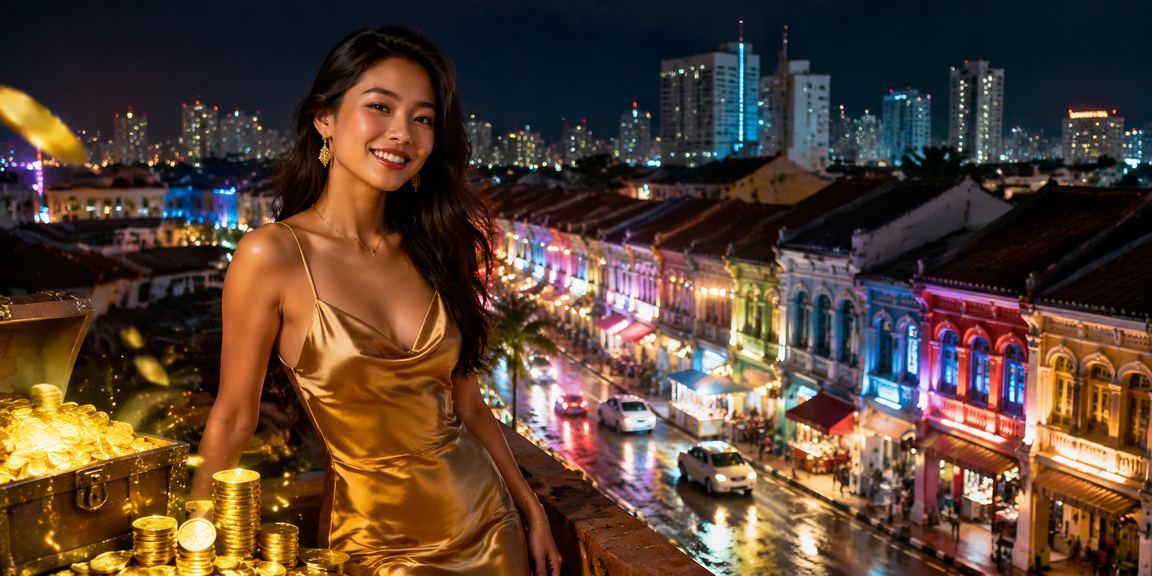 Suasana permainan Baccarat kasino gaya Melayu di Penang