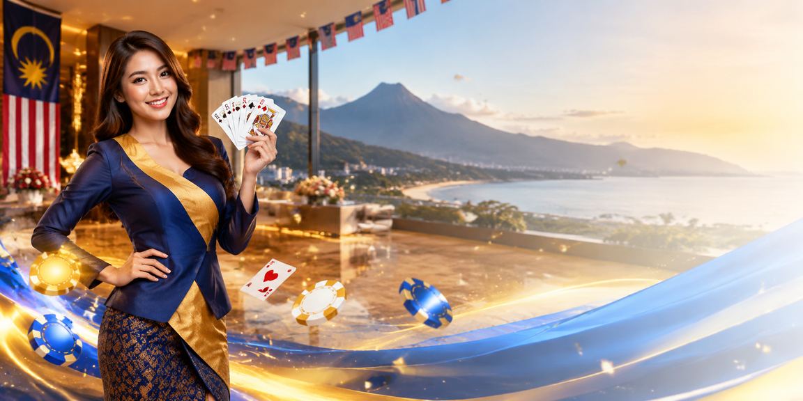 Permainan kad kasino Rummy dalam suasana budaya tempatan di Sabah